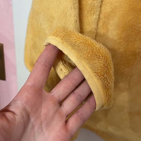 The North Face Women’s Size S/P Yellow Full Zip Fleece Sweater Top Mock Neck - Picture 5 of 7